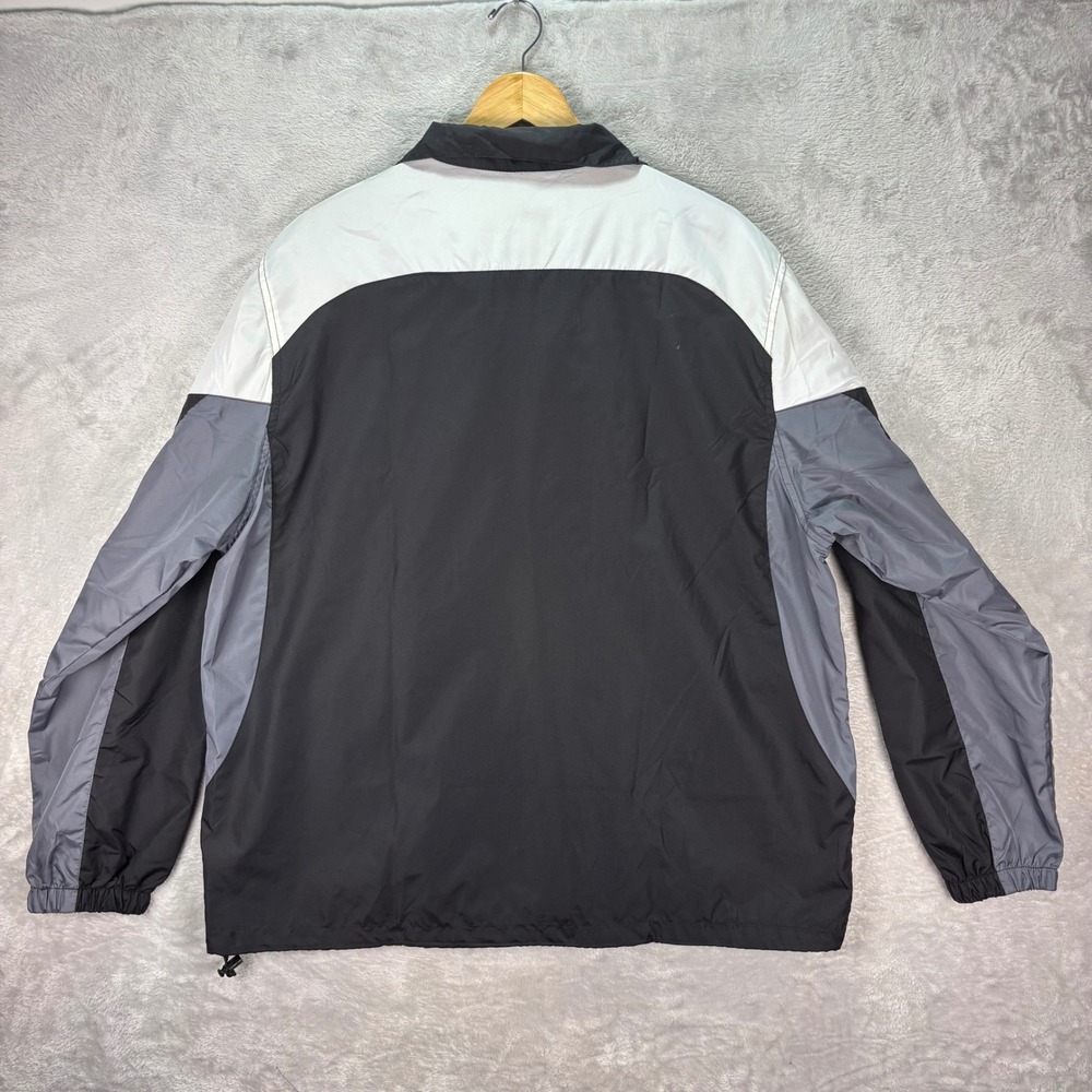 Vtg Reebok Men's Carolina‎ Panthers NFL SI Windbreaker Jacket Black Gray Sz XL - Picture 3 of 12